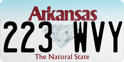 AR license plate 223WVY