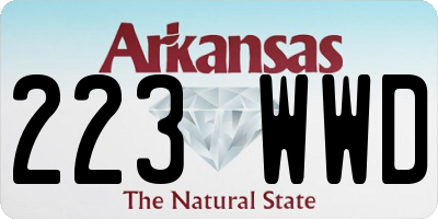 AR license plate 223WWD