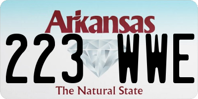 AR license plate 223WWE