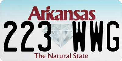 AR license plate 223WWG