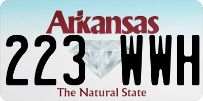 AR license plate 223WWH