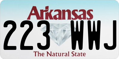 AR license plate 223WWJ