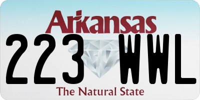 AR license plate 223WWL