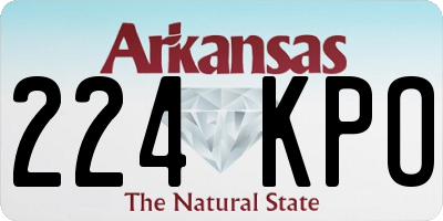 AR license plate 224KPO