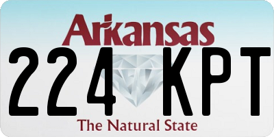 AR license plate 224KPT