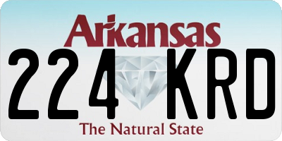 AR license plate 224KRD