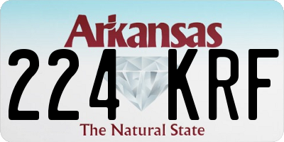 AR license plate 224KRF