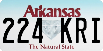AR license plate 224KRI