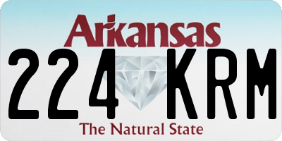 AR license plate 224KRM