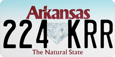 AR license plate 224KRR