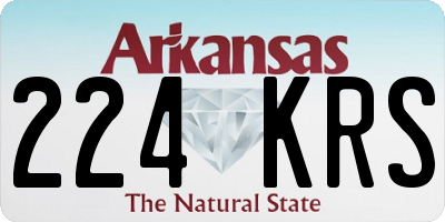 AR license plate 224KRS