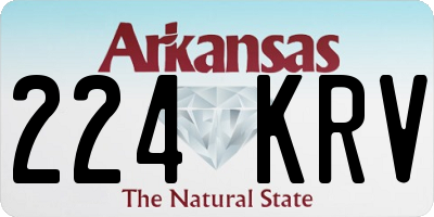 AR license plate 224KRV