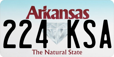 AR license plate 224KSA