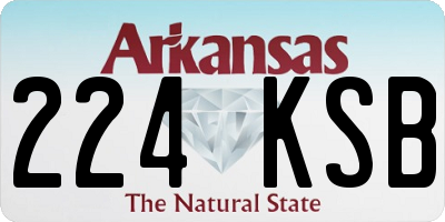 AR license plate 224KSB
