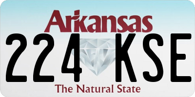 AR license plate 224KSE