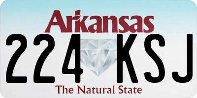 AR license plate 224KSJ