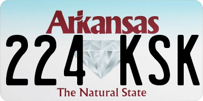 AR license plate 224KSK