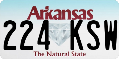 AR license plate 224KSW