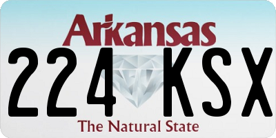 AR license plate 224KSX