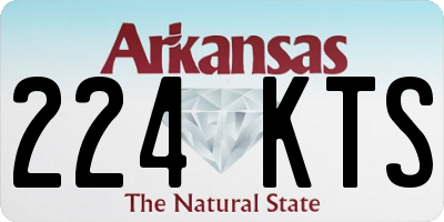AR license plate 224KTS