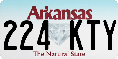 AR license plate 224KTY