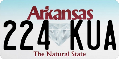 AR license plate 224KUA