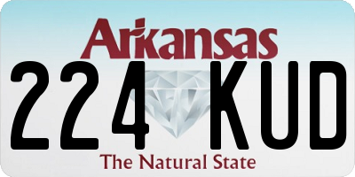 AR license plate 224KUD