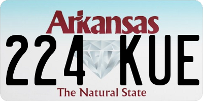 AR license plate 224KUE