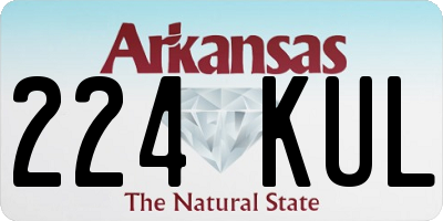 AR license plate 224KUL