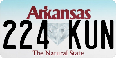 AR license plate 224KUN