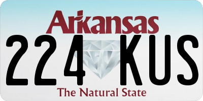 AR license plate 224KUS