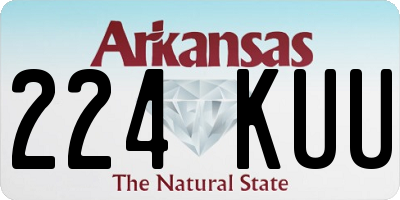 AR license plate 224KUU