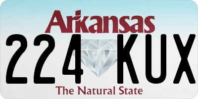 AR license plate 224KUX