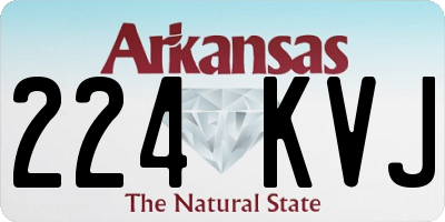 AR license plate 224KVJ