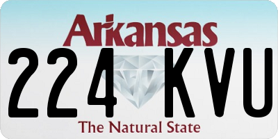 AR license plate 224KVU