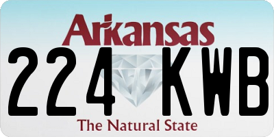 AR license plate 224KWB