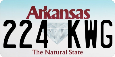 AR license plate 224KWG