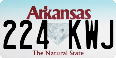 AR license plate 224KWJ