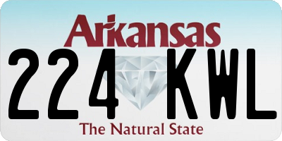 AR license plate 224KWL