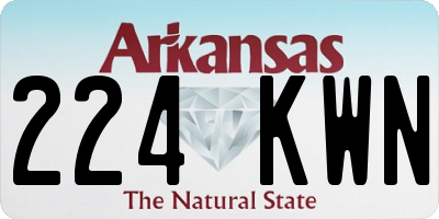 AR license plate 224KWN