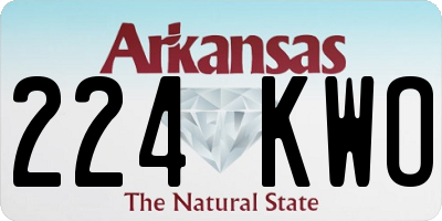 AR license plate 224KWO