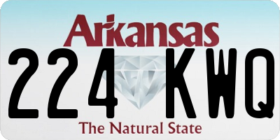AR license plate 224KWQ