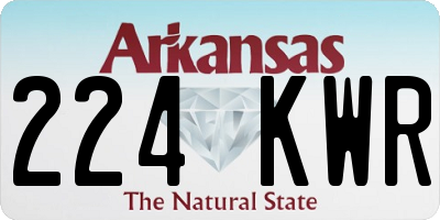 AR license plate 224KWR