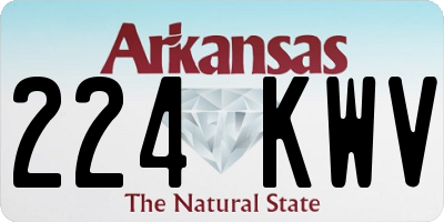 AR license plate 224KWV