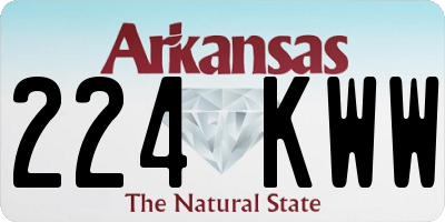 AR license plate 224KWW