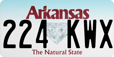 AR license plate 224KWX