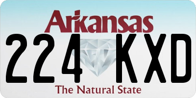 AR license plate 224KXD