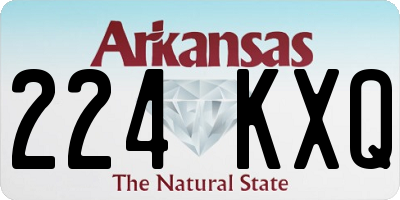 AR license plate 224KXQ
