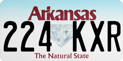 AR license plate 224KXR
