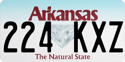 AR license plate 224KXZ